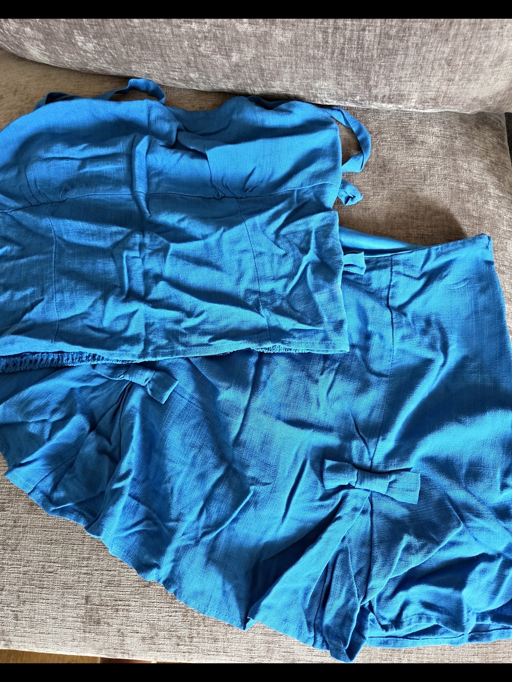 Sienna Sky Turquoise Bow Accent Sleeveless Top